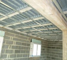 Pose rails placo plafond rdc