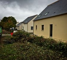 Débroussaillage du muret terminé! Il y avait du boulot...
Prochaine étape démolition du mur.