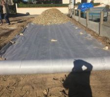 Pr&eacute;paration de l'all&eacute;e ... d&eacute;but du terrassement.