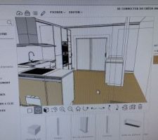 Plan implantation cuisine. Version 1 autre vue