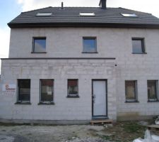 Facade recto avant enduit