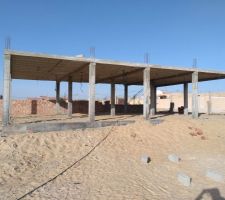La dalle décoffrée, vue du sud