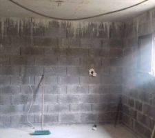 Mur de la chambre avant ouverture 2eme fenetre