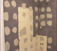 Futur emplacement de la douche avant placo hydrofuge