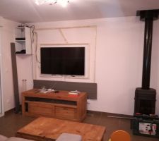 Fixation de la tv en cours