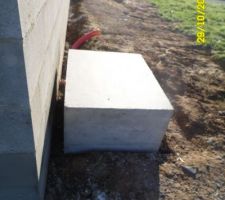 Coffre b&eacute;ton pour accueillir l unit&eacute; ext&eacute;rieur de la pompe &agrave; chaleur