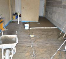 Chape traditionnelle garage