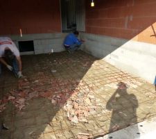 Préparation pour dalle du garage