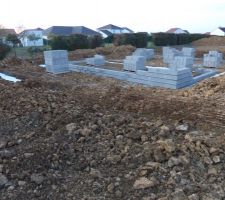 Vide sanitaire, et fondation terrasse &agrave; gauche