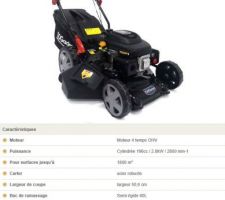 Tondeuse thermique tractée 51cm 196cc T51T-196ML