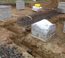 Premier jour de chantier, creusement des fondations.