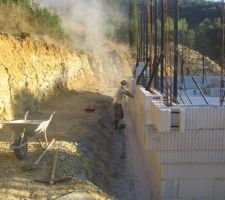 Réalisation de la cunette du drain