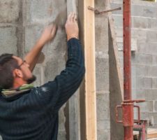 Réalisation bande de redressement du garage