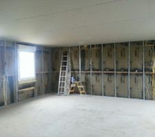 Travaux d'isolation à l'étage