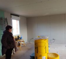 Travaux d'isolation à l'étage