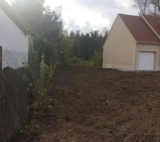 Arrachage de clôture + haies + apport de terre végétale