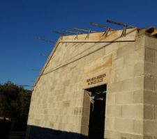 Coffrage du pignon façade Ouest