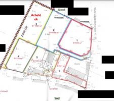 Plan du futur terrain (celui en lot 3, en haut &agrave; gauche)