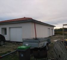 Vu du côté nord du garage,appart provisoire