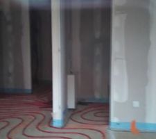 Installation du chauffage au sol