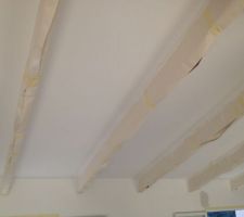 Peinture Grenier - Couche 3 sur le plafond, peinture blanche