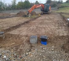 Création du chemin d'accès pour le chantier