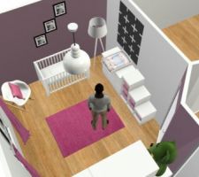 Idee deco espace nuit fille