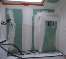 Bandes placo / Film de protection avant isolation du sol_SDB Parents