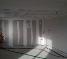 Film de protection avant isolation du sol_Salon