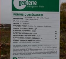 Permis du lotisseur
