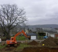 Emplacement de la maison et la sortie de garage