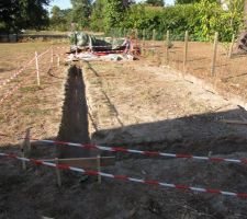 Terrassement Garage annexe (12x4m): fondations prévues de l40xh40 cm