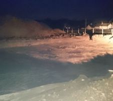 Suite du terrassement (de nuit)