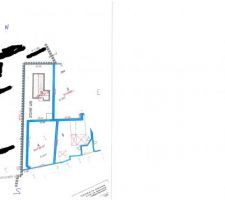 Terrain avec maison plac&eacute;e