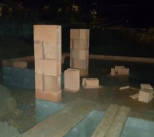 Vue sur l'emplacement des baies vitr&eacute;es