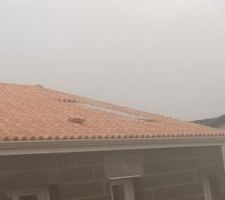 Vu haute arrière de la maison