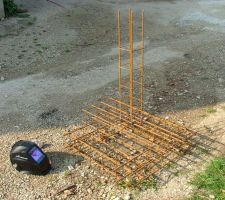 Semelle des poteaux de terrasse