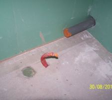 Trou à reboucher dans les toilettes