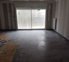 Carrelage séjour terminé