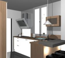 Vue de la futur cuisine