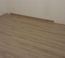 Début du parquet dans les chambres