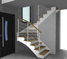 Visuel 3D de l'escalier