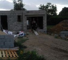 Plancher béton en cours