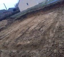 Notre terrain après le terrassement terminé