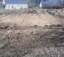 Notre terrain après le terrassement terminé