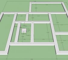 Schématisation des fondations avec Sketchup