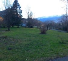 Photo du terrain, vue orientée plein sud