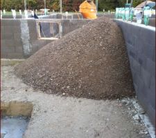 Tas de gravier évacué