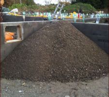 Tas de gravier évacué