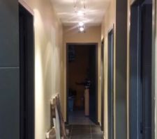 Pose de rails de 5 spots.